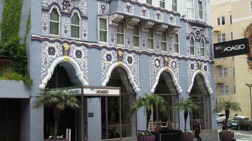 Hotel Adagio, Autograph Collection exterior, photographed 2017-04-22